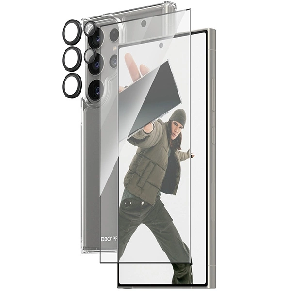 PanzerGlass Rinkinys 3in1 Skaidrus dėklas + plėvelė + kameros apsauga Samsung Galaxy S24 Ultra - Image 2