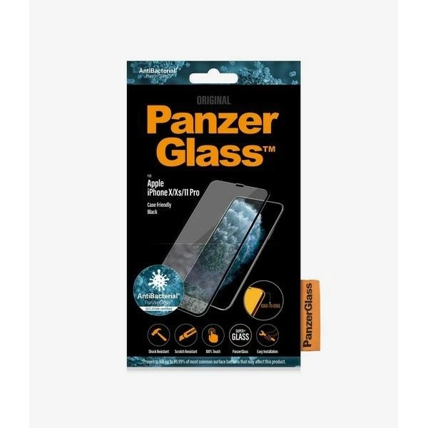 PanzerGlass E2E Super+ grūdintas stiklas, skirtas iPhone X / XS / 11 Pro – su juodu rėmeliu - Image 3
