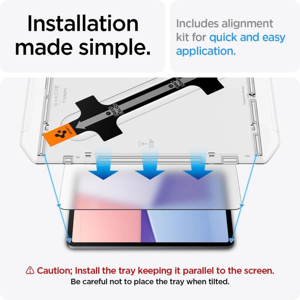 Spigen Glas.tR EZ Fit grūdintas stiklas, skirtas iPad Air 11” 2024 - Image 3
