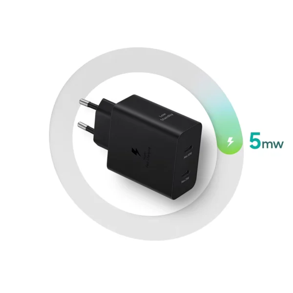 Samsung Power Adapter Duo EP-T5020XBEGEU tinklo įkroviklis 2x USB-C 50W – juodas - Image 7