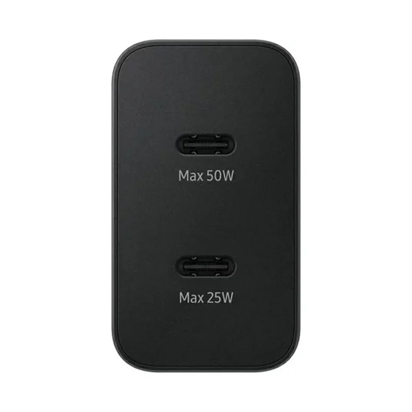Samsung Power Adapter Duo EP-T5020XBEGEU tinklo įkroviklis 2x USB-C 50W – juodas - Image 3