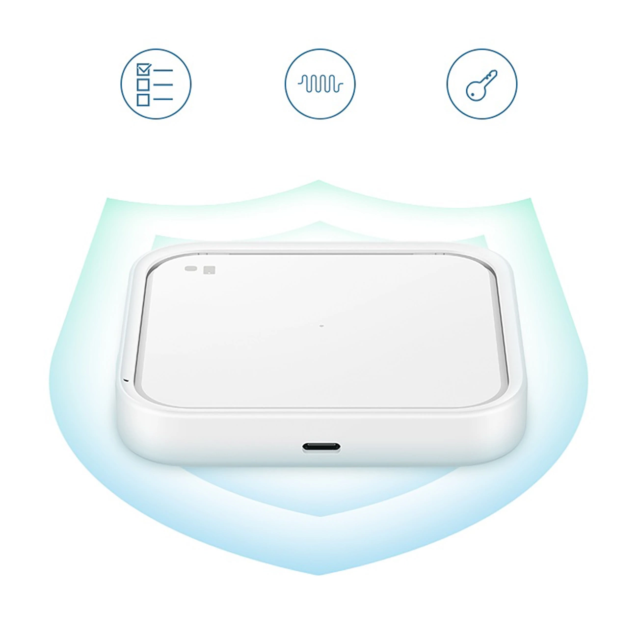 Samsung Wireless Charger Pad EP-P2400TWEGEU 15W indukcinis įkroviklis – baltas + tinklo įkroviklis - Image 11