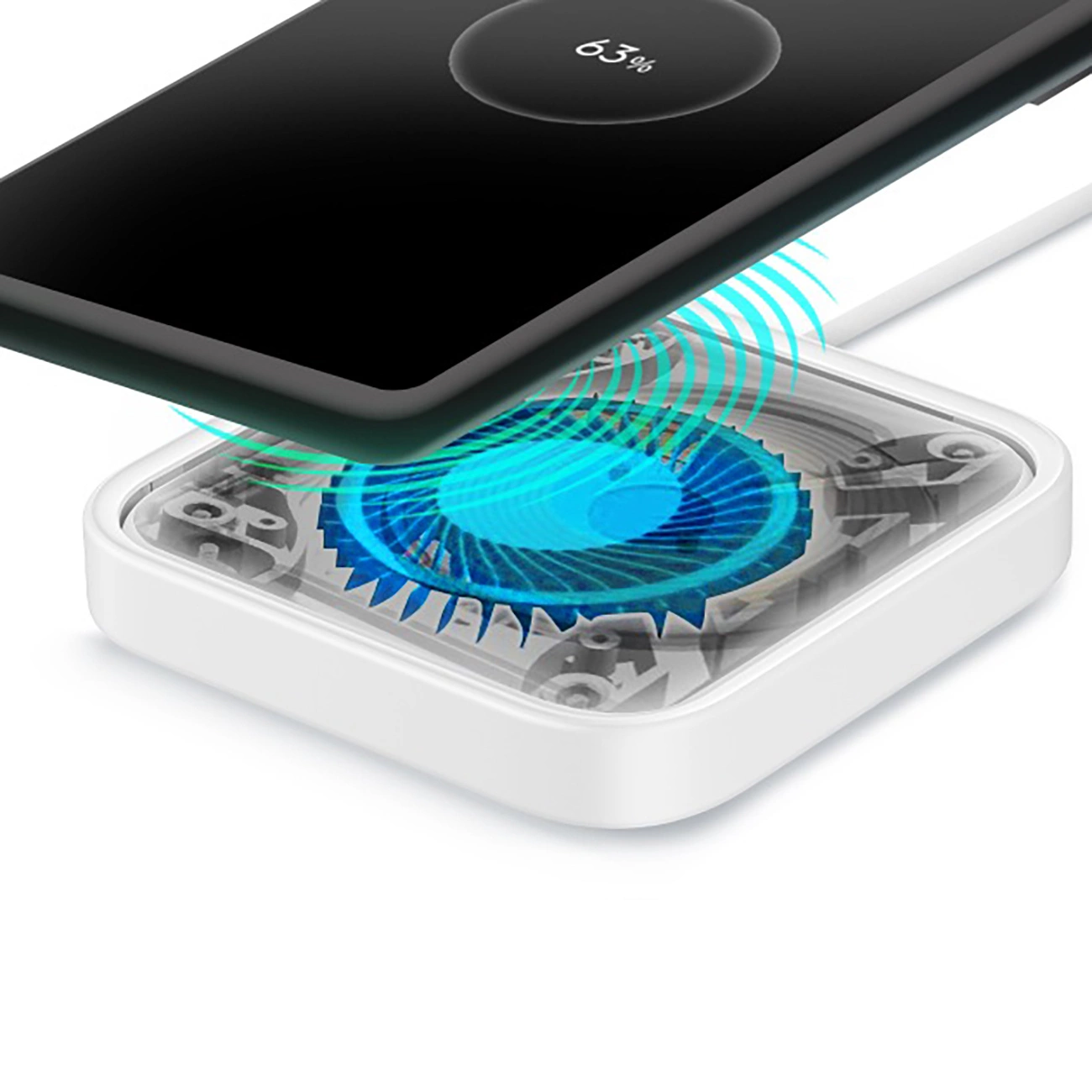 Samsung Wireless Charger Pad EP-P2400TWEGEU 15W indukcinis įkroviklis – baltas + tinklo įkroviklis - Image 10