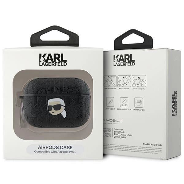Karl Lagerfeld Monogram Karl galvos dėklas AirPods Pro 2 – juodas - Image 4