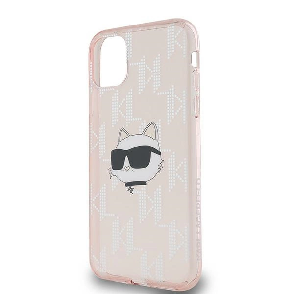 Karl Lagerfeld IML Choupette Head & Monogram dėklas skirtas iPhone 11 / Xr – rožinis - Image 6
