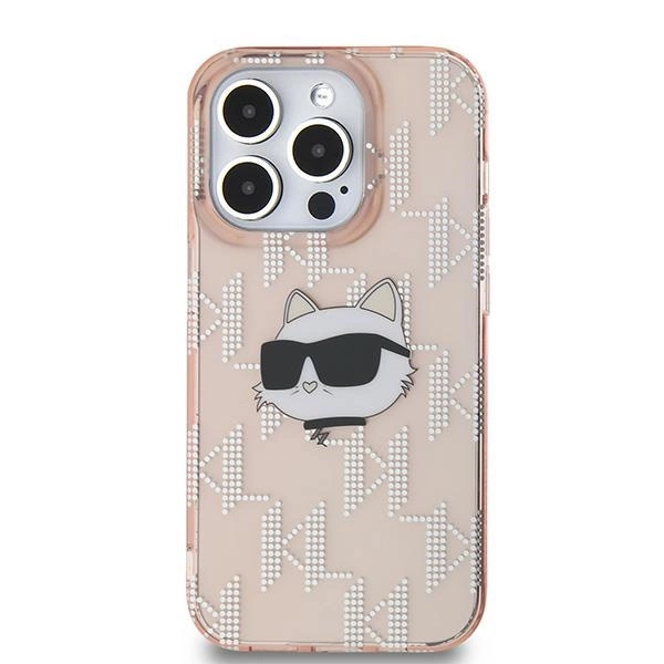 Karl Lagerfeld IML Choupette Head & Monogram dėklas skirtas iPhone 14 Pro Max – rožinis - Image 3