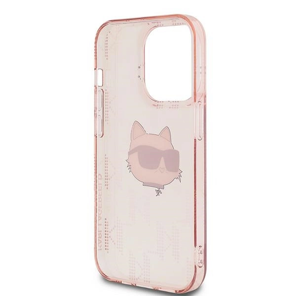 Karl Lagerfeld IML Choupette Head & Monogram dėklas skirtas iPhone 14 Pro Max – rožinis - Image 7