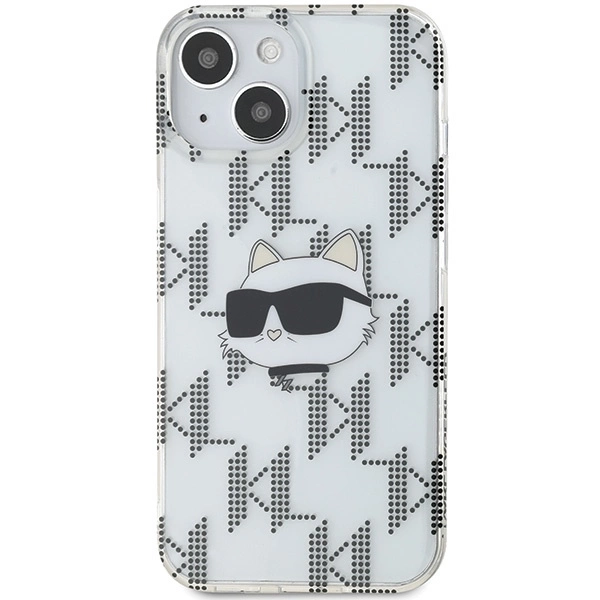 Karl Lagerfeld IML Choupette Head & Monogram dėklas skirtas iPhone 15 / 14 / 13 – permatomas - Image 3