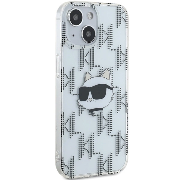 Karl Lagerfeld IML Choupette Head & Monogram dėklas skirtas iPhone 15 / 14 / 13 – permatomas - Image 4