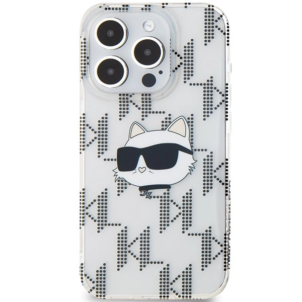 Karl Lagerfeld IML Choupette Head & Monogram dėklas skirtas iPhone 15 Pro Max – permatomas - Image 3
