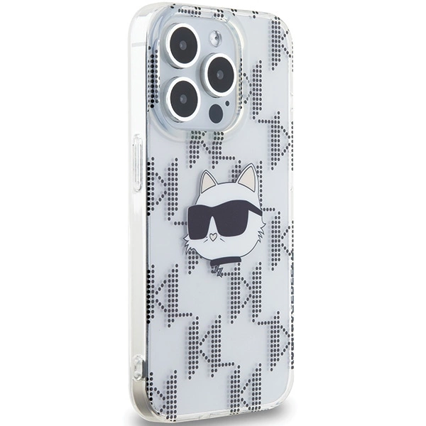Karl Lagerfeld IML Choupette Head & Monogram dėklas skirtas iPhone 15 Pro Max – permatomas - Image 4