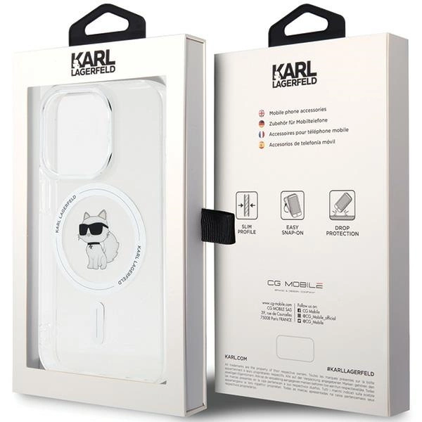 Karl Lagerfeld IML Choupette MagSafe dėklas skirtas iPhone 14 Pro – permatomas - Image 8