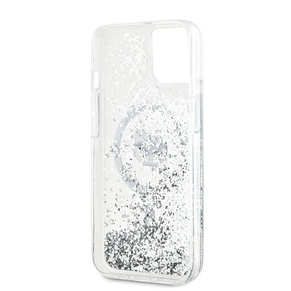 Karl Lagerfeld Liquid Glitter Choupette Head MagSafe dėklas skirtas iPhone 14 / 15 / 13 – permatomas - Image 7