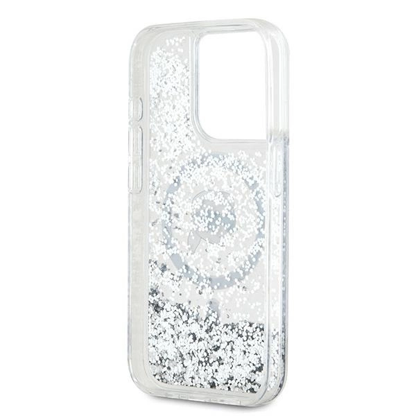 Karl Lagerfeld Liquid Glitter Karl Head MagSafe dėklas skirtas iPhone 15 Pro – permatomas - Image 7