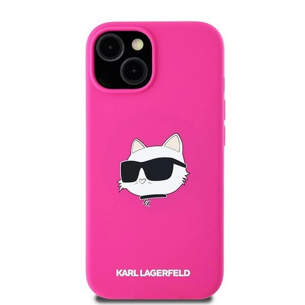 Karl Lagerfeld Silicone Choupette Head MagSafe dėklas skirtas iPhone 15 Plus / 14 Plus – rožinis - Image 3