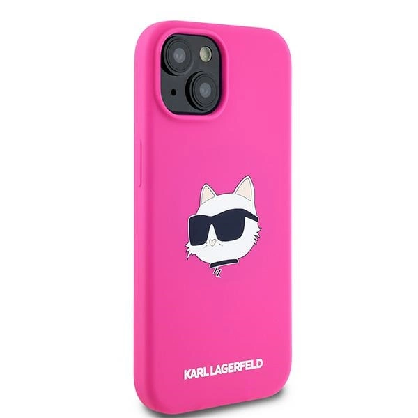 Karl Lagerfeld Silicone Choupette Head MagSafe dėklas skirtas iPhone 15 Plus / 14 Plus – rožinis - Image 4