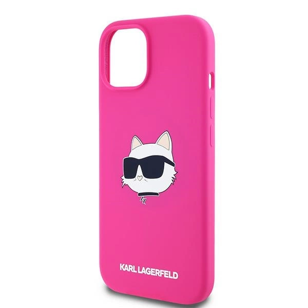 Karl Lagerfeld Silicone Choupette Head MagSafe dėklas skirtas iPhone 15 Plus / 14 Plus – rožinis - Image 6