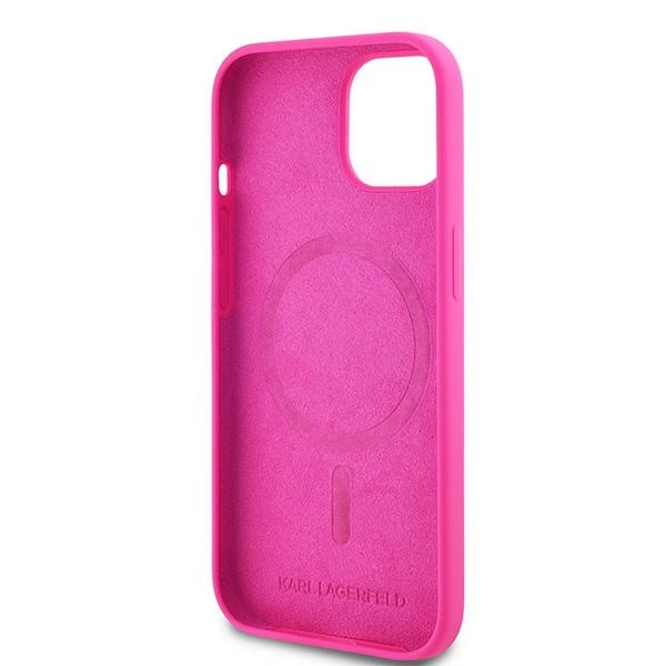 Karl Lagerfeld Silicone Choupette Head MagSafe dėklas skirtas iPhone 15 Plus / 14 Plus – rožinis - Image 7