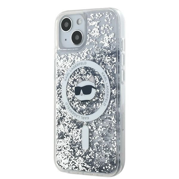 Karl Lagerfeld Liquid Glitter Choupette Head MagSafe dėklas skirtas iPhone 15 / 14 / 13 – permatomas - Image 2