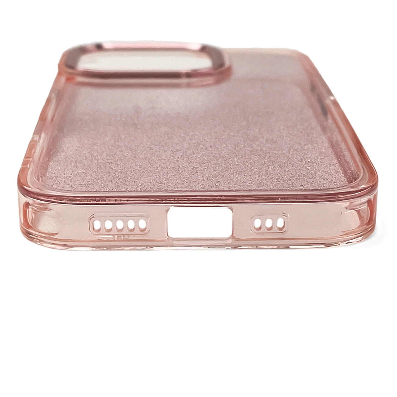 Glitter dėklas iPhone 16 - rožinis su blizgučiais - Image 4