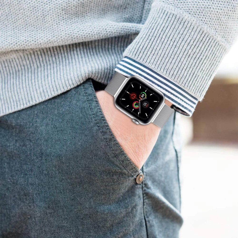 Tech-Protect MilaneseBand Apple Watch 4 / 5 / 6 / 7 / 8 / 9 / SE / Ultra 1 / 2 (42/44/45/49 mm) - juodas - Image 6