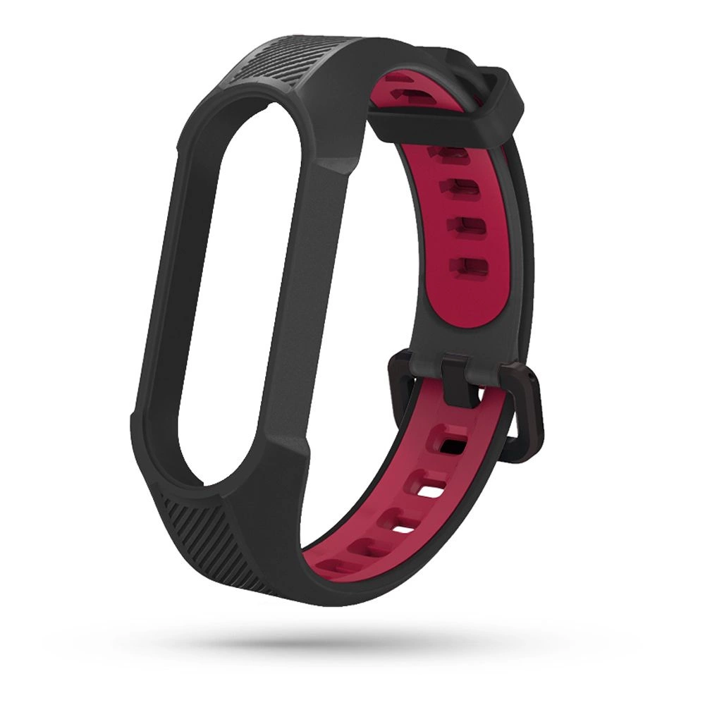 Tech-Protect Armor dirželis Xiaomi Mi Smart Band 5 / 6 / 6 NFC - juodas ir raudonas - Image 2