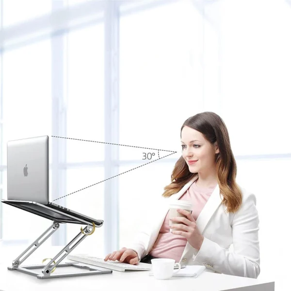 Tech-Protect ULS400 universalus sulankstomas stovas nešiojamiesiems kompiuteriams iki 17’’ - pilkas - Image 7