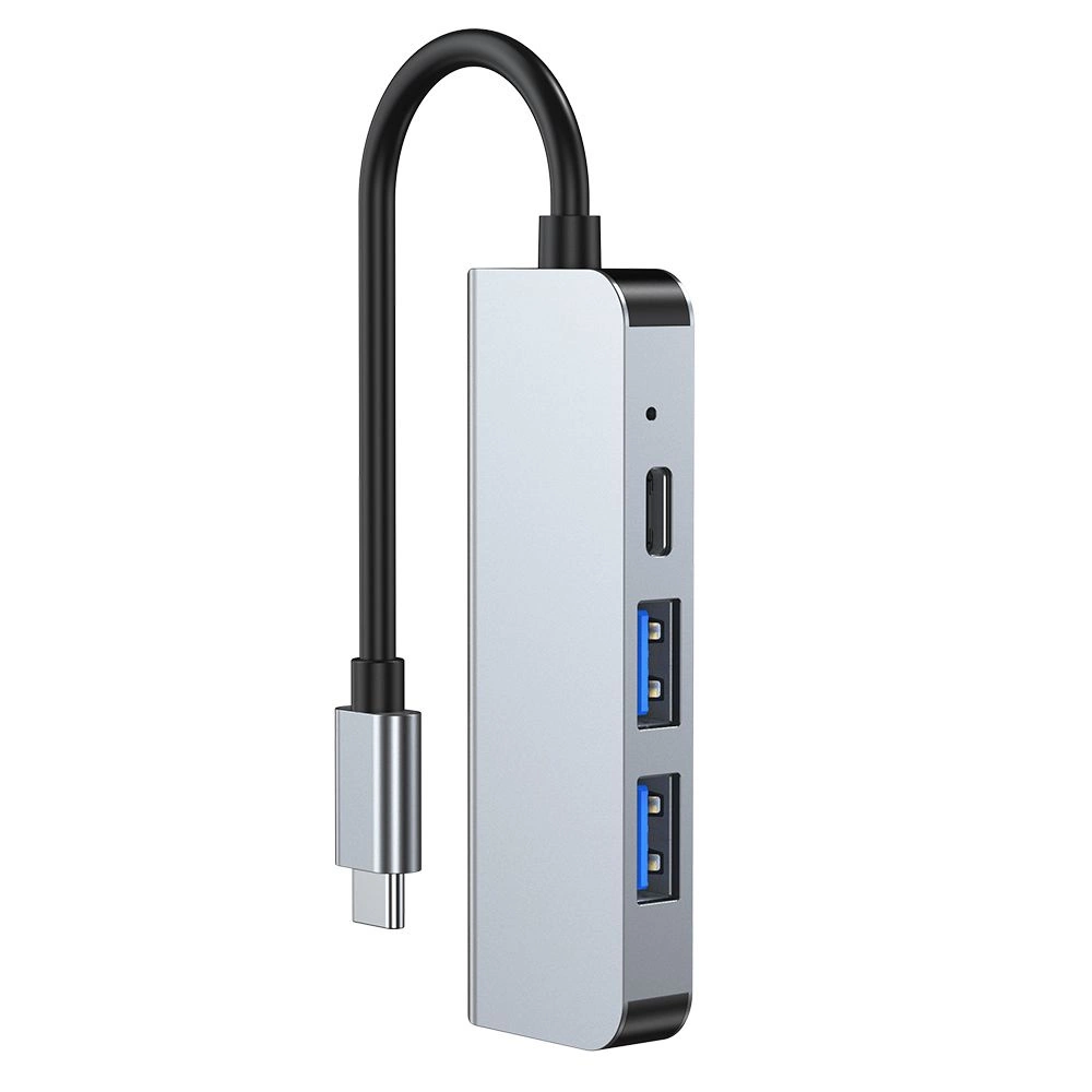 HUB Tech-Protect V2 4in1 USB-C - USB-A 3.0 / USB-A 2.0 / USB-C / HDMI - pilkas - Image 3