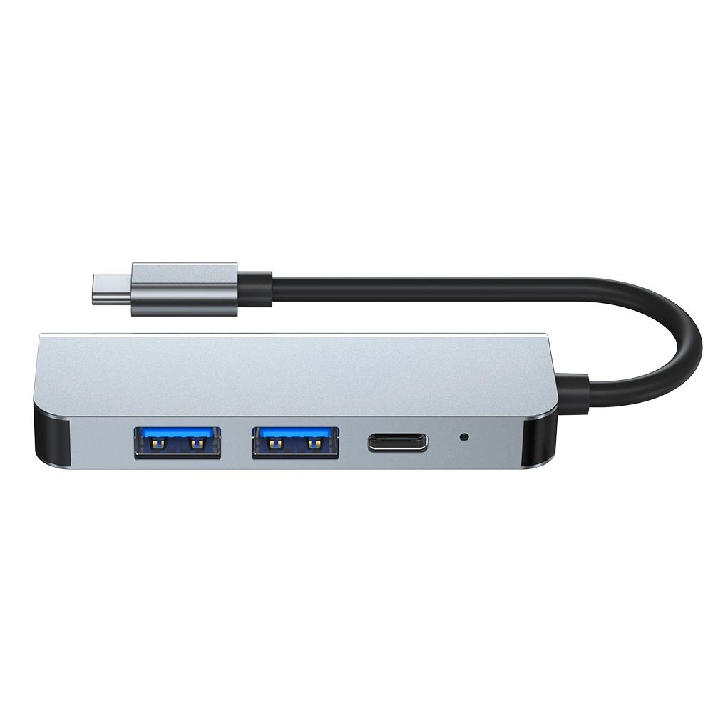 HUB Tech-Protect V2 4in1 USB-C - USB-A 3.0 / USB-A 2.0 / USB-C / HDMI - pilkas - Image 7