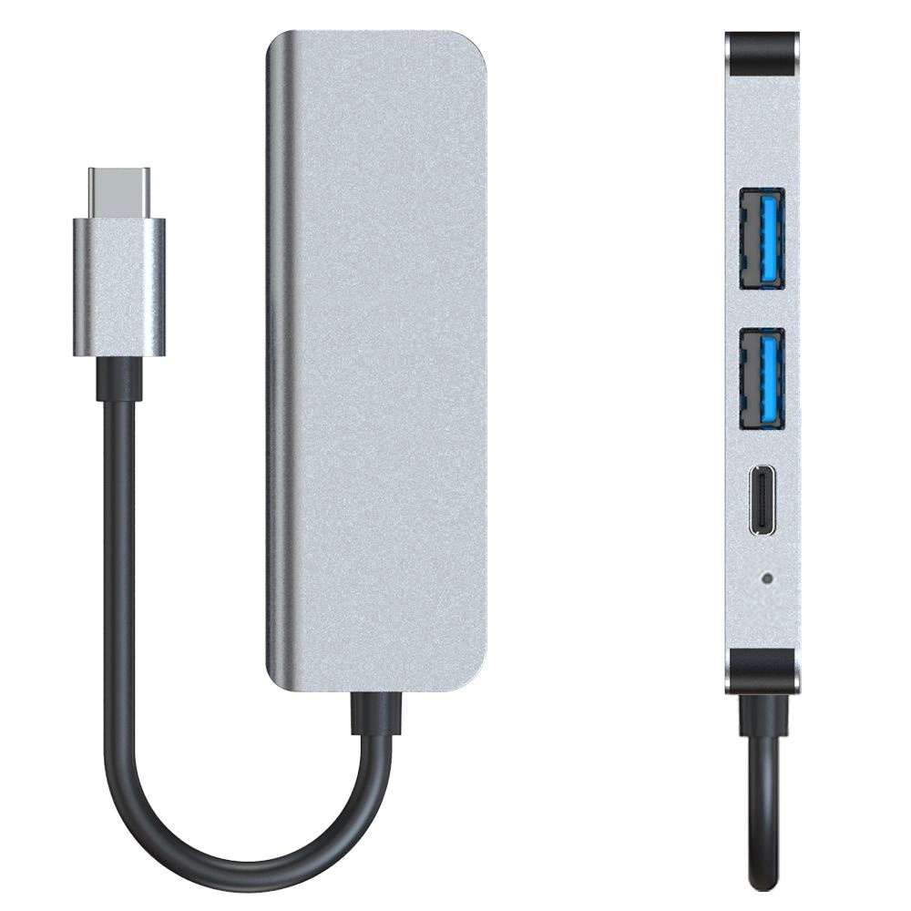 HUB Tech-Protect V2 4in1 USB-C - USB-A 3.0 / USB-A 2.0 / USB-C / HDMI - pilkas - Image 8