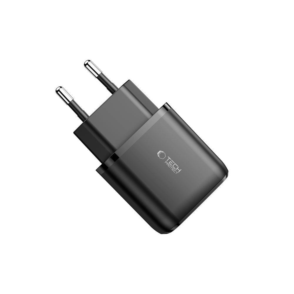 Tech-Protect C20W įkroviklis USB-C PD 20W / USB-A QC 3.0 - juodas - Image 4