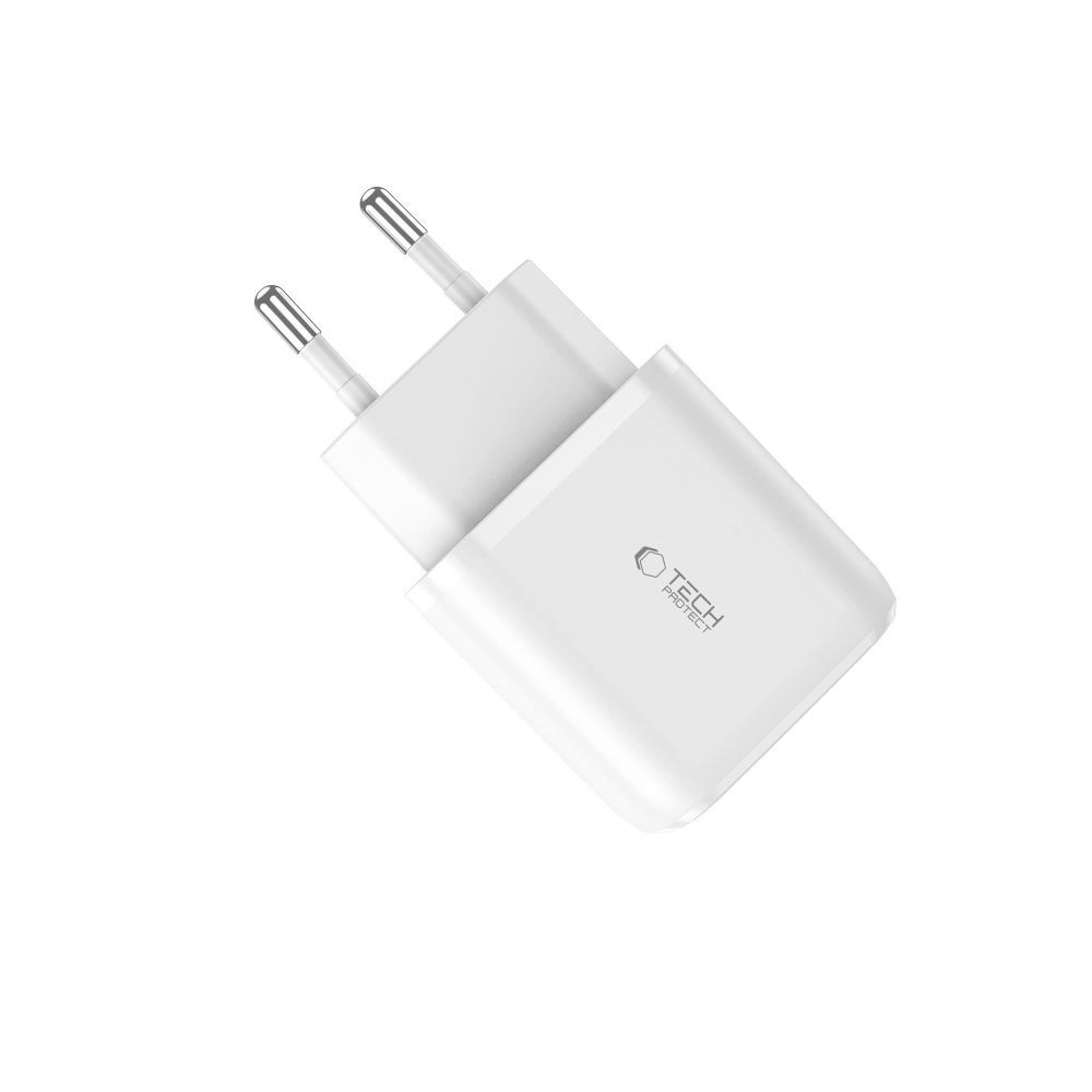 Tech-Protect C20W įkroviklis USB-C PD 20W / USB-A QC 3.0 - baltas - Image 4
