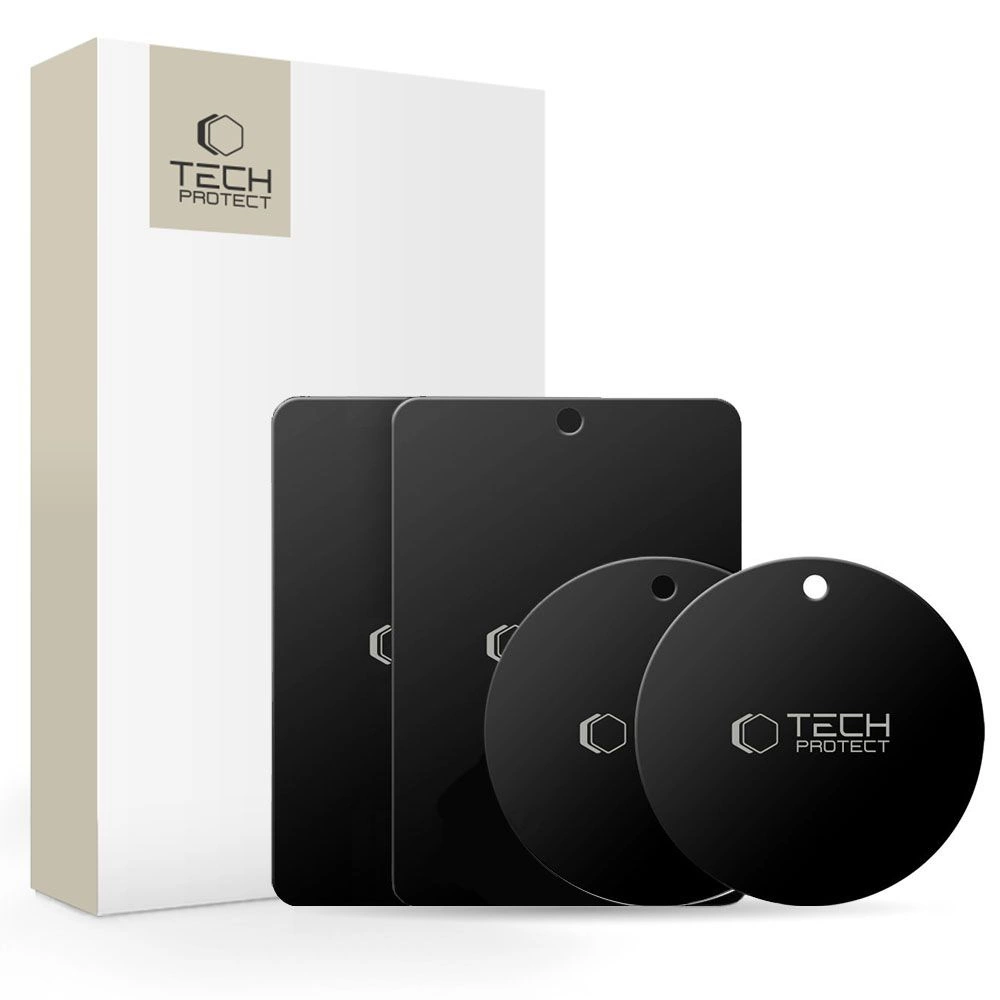 Tech-Protect MetalPlate magnetic plates for car holders - black (4 pcs.)