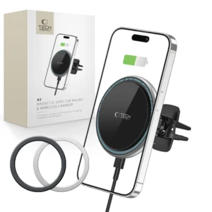 Tech-Protect A2 Car Phone Holder with MagSafe 15W Inductive Charger for Air Vent - Black