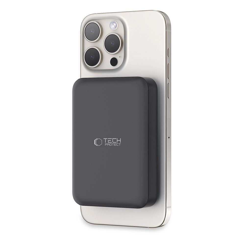 Tech-Protect LifeMag PB11 išorinė baterija su MagSafe 10000mAh 15W USB-C portu - juoda + USB-C kabelis - Image 2