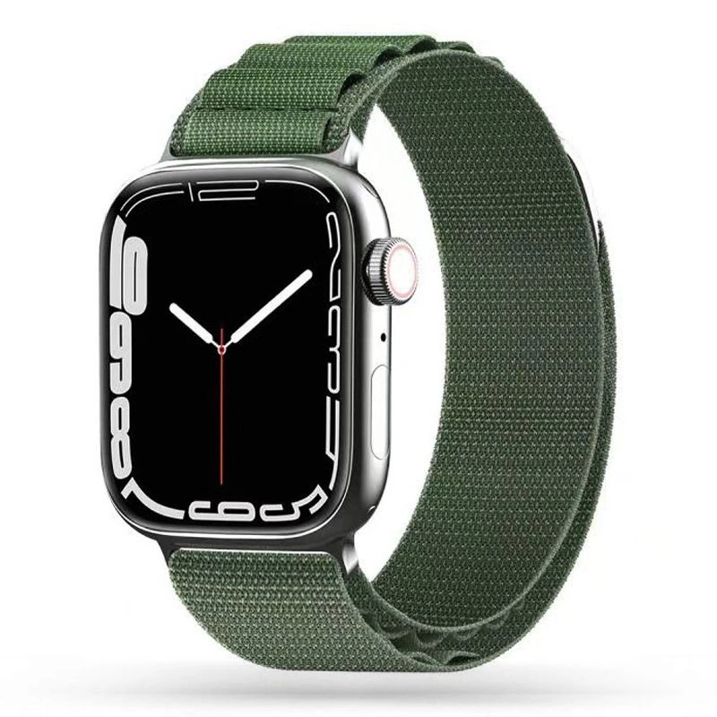 Tech-Protect Nylon Pro dirželis Apple Watch 4 / 5 / 6 / 7 / 8 / 9 / SE / Ultra 1 / 2 (42/44/45/49 mm) - tamsiai žalias - Image 7