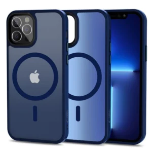 Tech-Protect MagMat MagSafe Case for iPhone 12 / 12 Pro - Matte Navy Blue