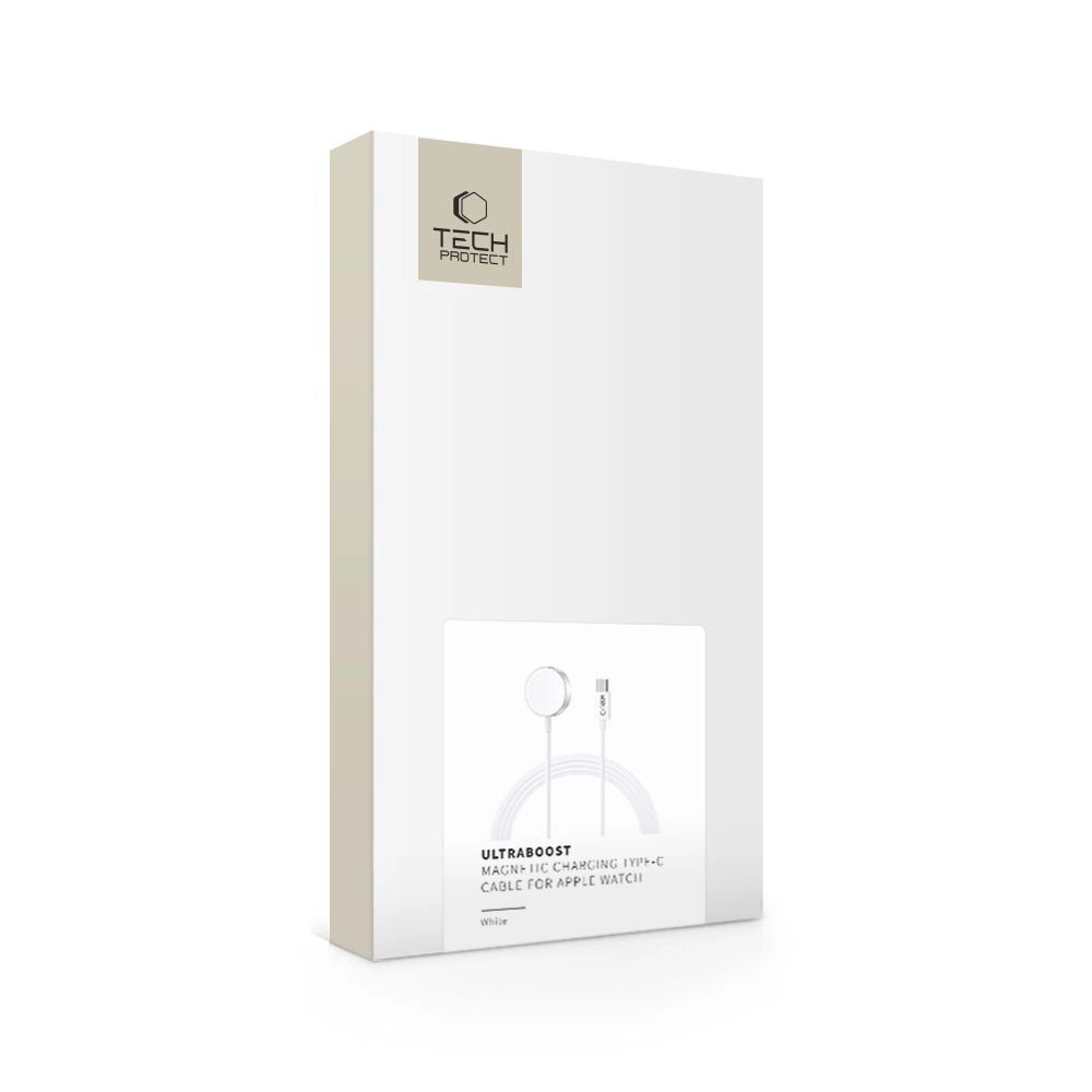 Tech-Protect UltraBoost magnetinis indukcinis įkroviklis su USB-C jungtimi Apple Watch 1.2 m - baltas - Image 5