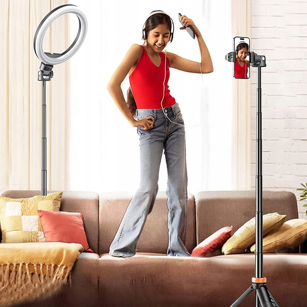 Tech-Protect L03S Bluetooth selfie lazda su nuotolinio valdymo pultu, trikojis iki 148 cm ir galvute 180° – juodas - Image 6