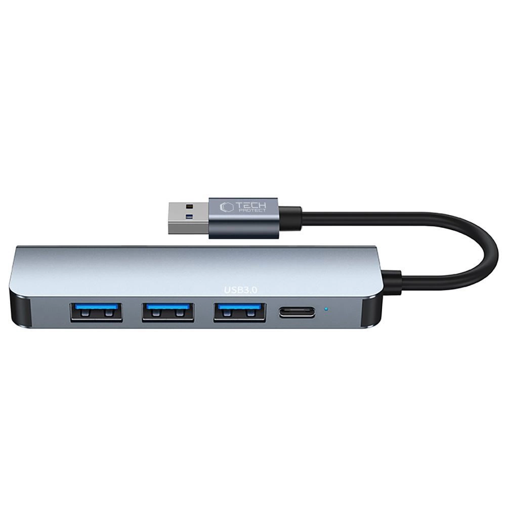 HUB Tech-Protect V0 5in1 USB-A - USB-A 3.0 / 3x USB-A 2.0 / USB-C – pilkas - Image 2