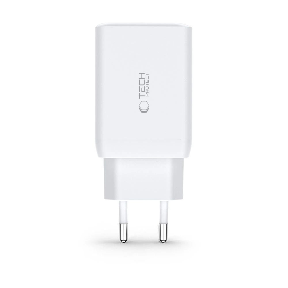 Tech-Protect C65W įkroviklis 2x USB-C PD 65W / USB-A QC 3.0 – baltas - Image 3
