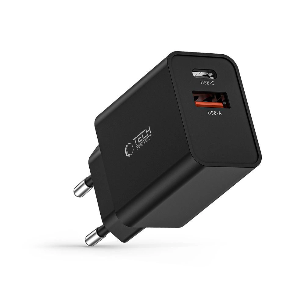Tech-Protect NC30W įkroviklis USB-C PD 30W / USB-A QC 3.0 – juodas - Image 6