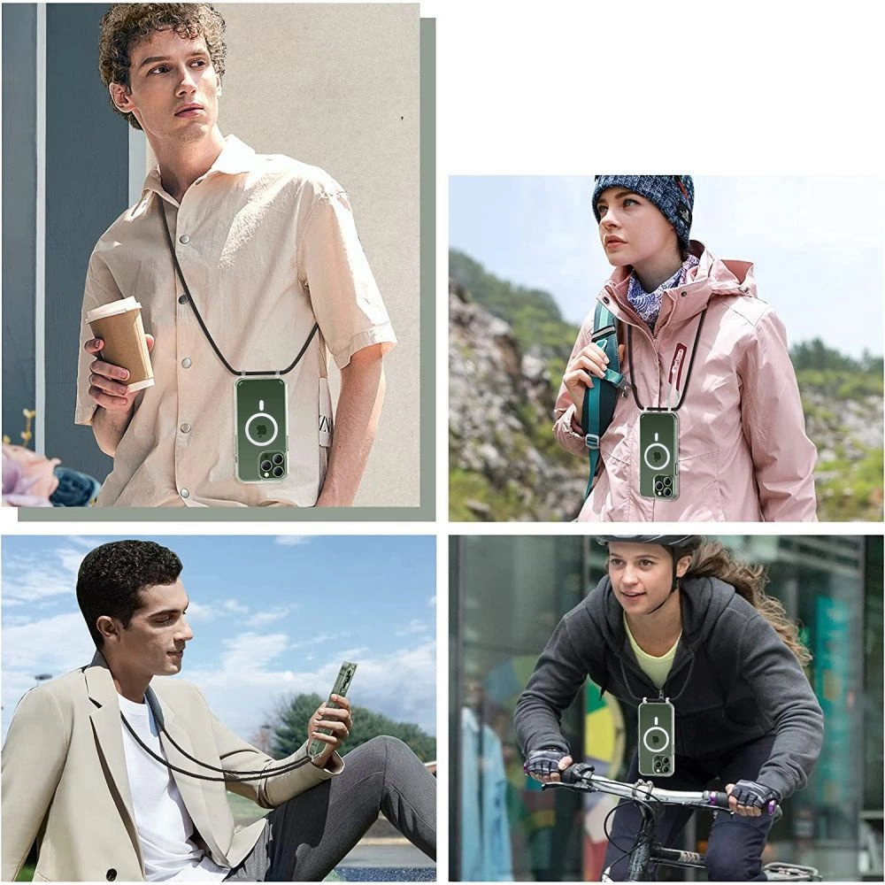 Tech-Protect FlexAir grandinėlės dėklas su MagSafe iPhone 15 Pro – juodas/šviesiai smėlio - Image 3