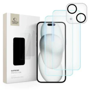 Tech-Protect Supreme Set for iPhone 15 2x tempered glass for display / tempered glass for camera