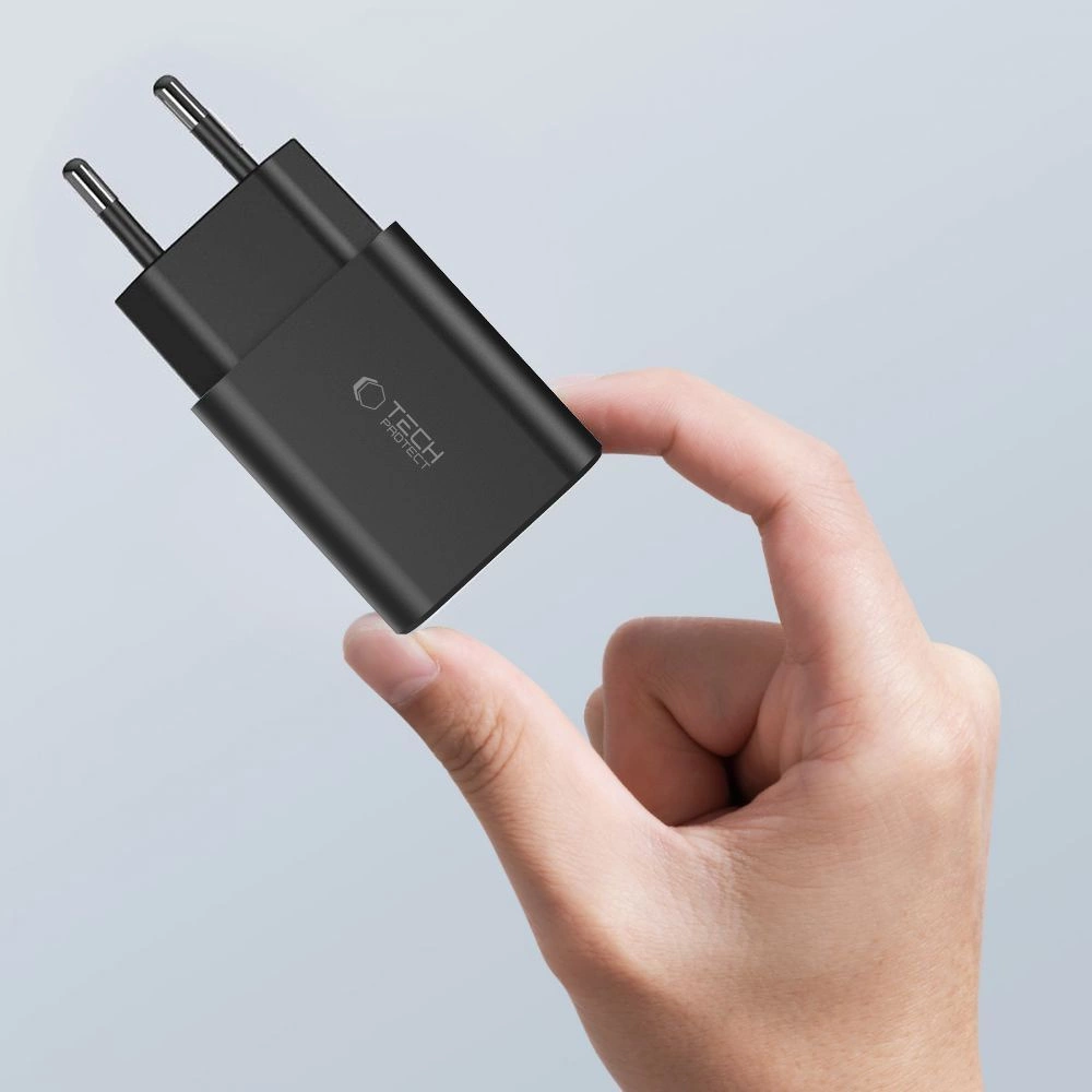 Tech-Protect C35W 2x USB-C PD 35W sieninis įkroviklis su USB-C / Lightning kabeliu – baltas - Image 7