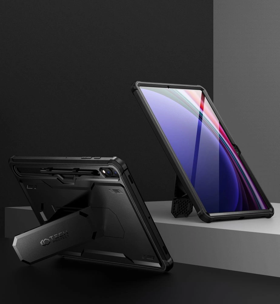 Tech-Protect Kevlar Pro dėklas Samsung Galaxy Tab S9+ 12.4” X810 / X816B – juodas - Image 6