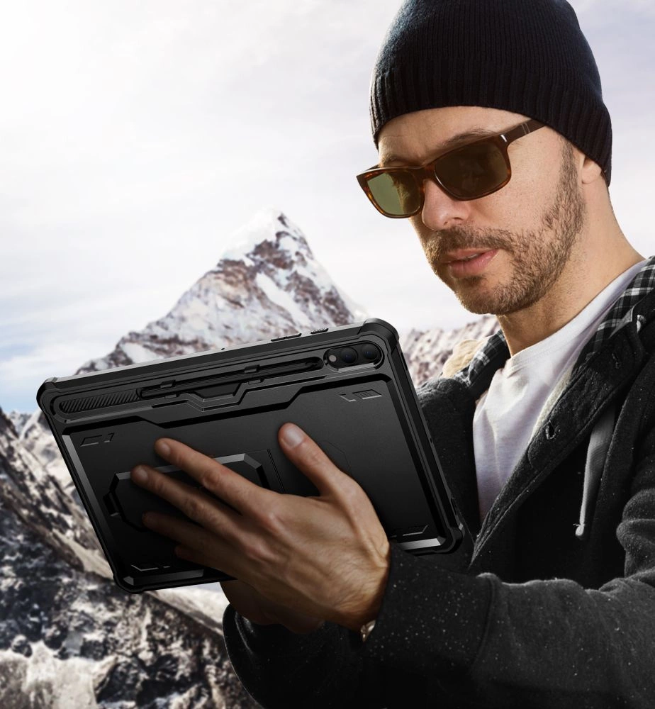 Tech-Protect Kevlar Pro dėklas Samsung Galaxy Tab S9+ 12.4” X810 / X816B – juodas - Image 4
