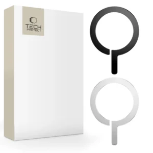 MagSafe Tech-Protect MetalRing Universal Magnetic - Black / Silver (2 pcs.)