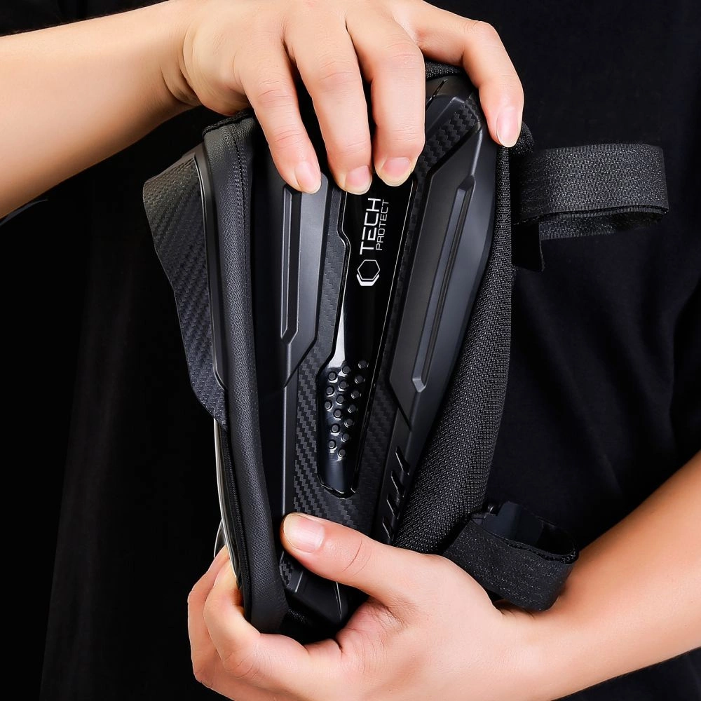 Tech-Protect V2 dviračio krepšys su telefono skyriumi 1.2 l - juodas - Image 2