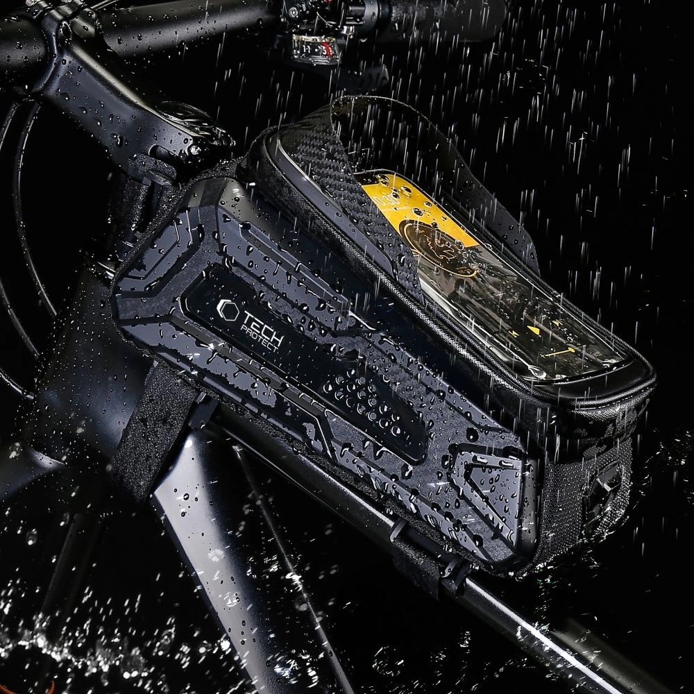 Tech-Protect V2 dviračio krepšys su telefono skyriumi 1.2 l - juodas - Image 5